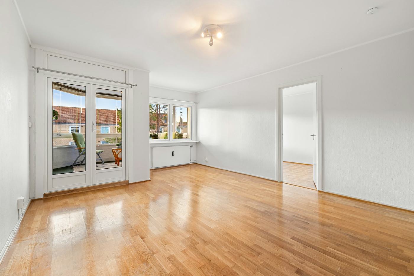 Room with wood-look floors